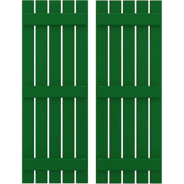 Ekena Millwork Americraft 5-Board, 3 Batten Exterior Real Wood Spaced Board-n-Batten Shutters, ARW401SB519X34HGH, PR ARW401SB519X34HGH - main